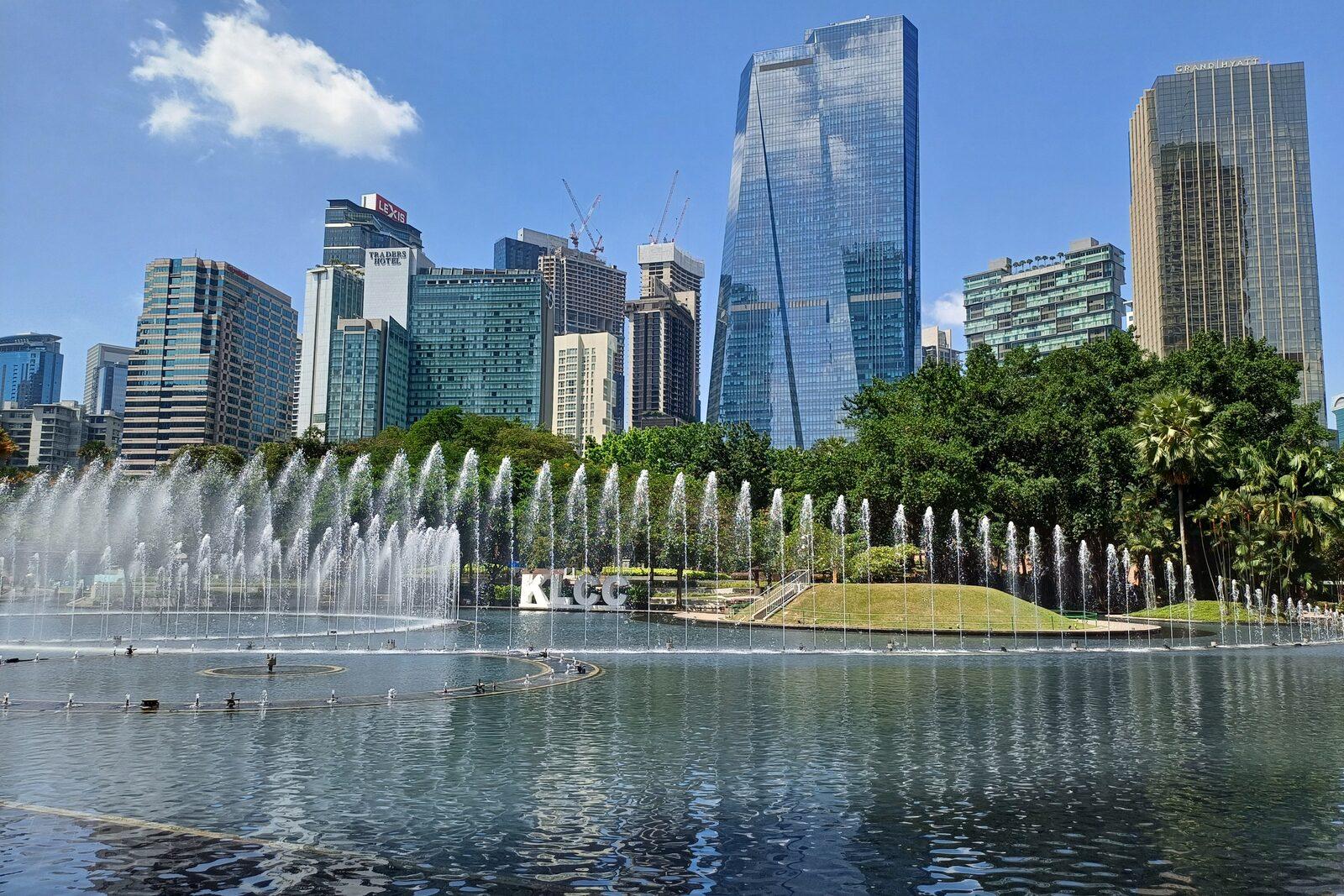KLCC Park, directly outside the Kuala Lumpur Convention Centre