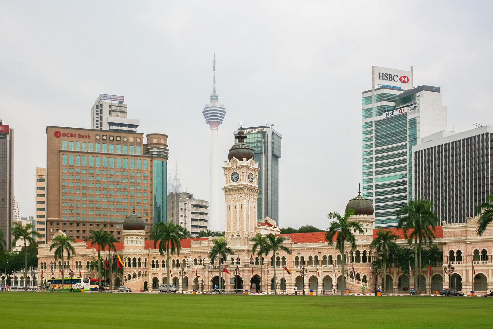 Merdeka Square and the Sultan Abdul Samad Building in the colonial quarter